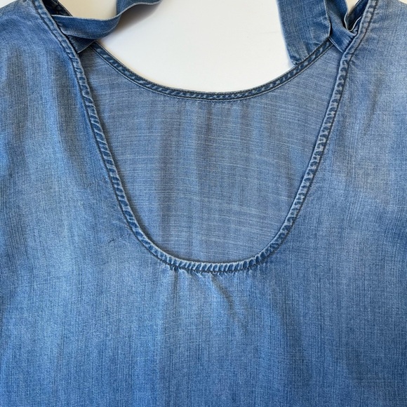NWT Anthropologie Cloth & Stone Chambray Shift Dress Blue Size S - Picture 8 of 13
